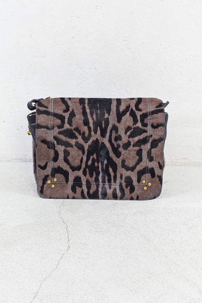 Leopard Pony Calfskin Igor Bag