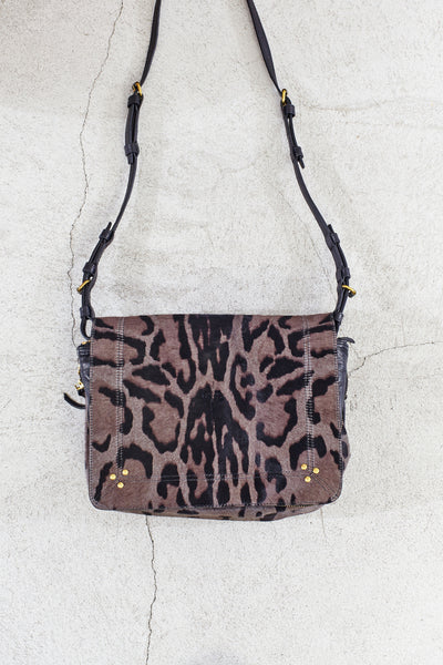 Leopard Pony Calfskin Igor Bag