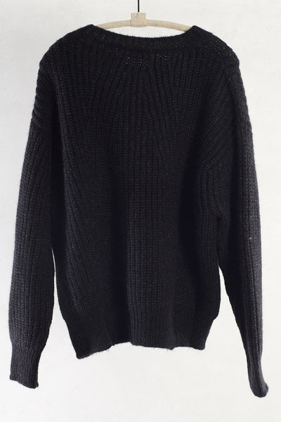 Black Crew Neck Pullover