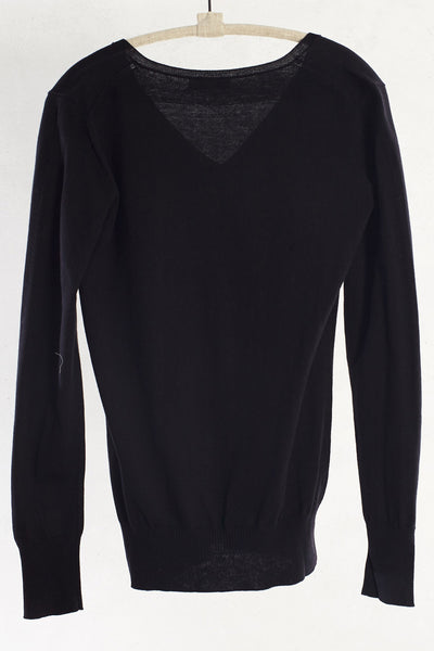 Black V Neck Pullover