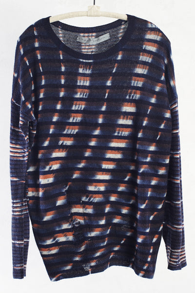 Stripe Tie Dye Pullover