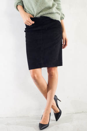 Suede Fitted Skirt