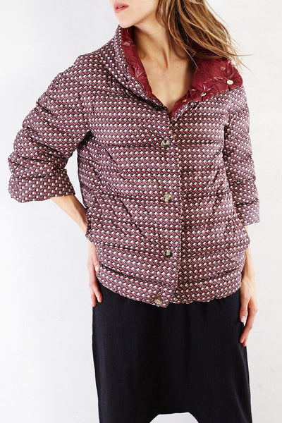 Merlot Vintage Print Jacket