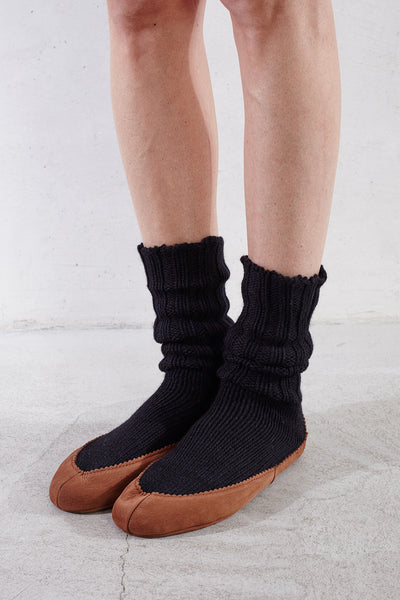 Black Cottage Socks