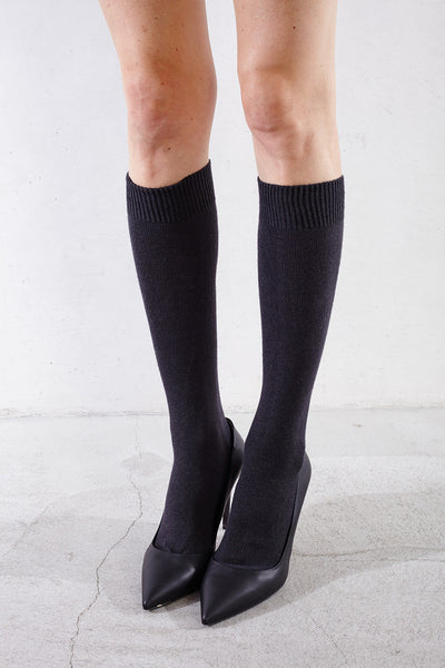 Dark Grey Knee High Socks