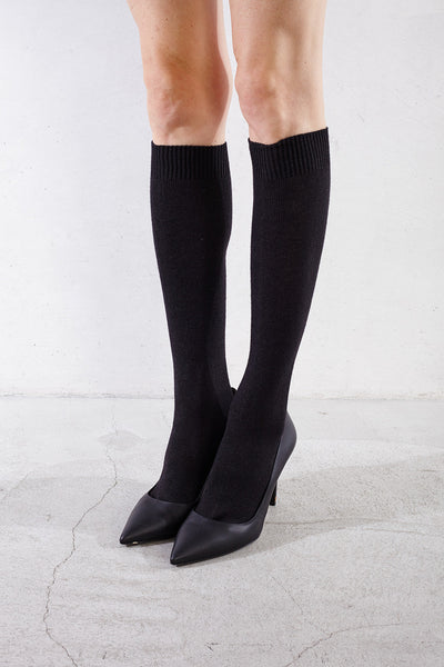 Black Knee High Socks