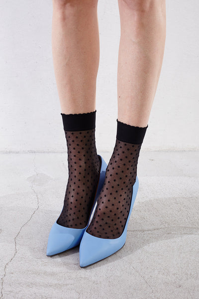 Black Dot Lace Sock