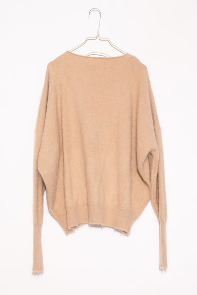 Camel Oversized Wedge Pullover