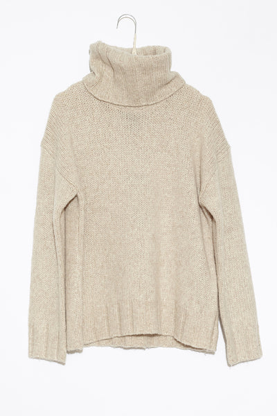 Wheat Oversized Turtleneck