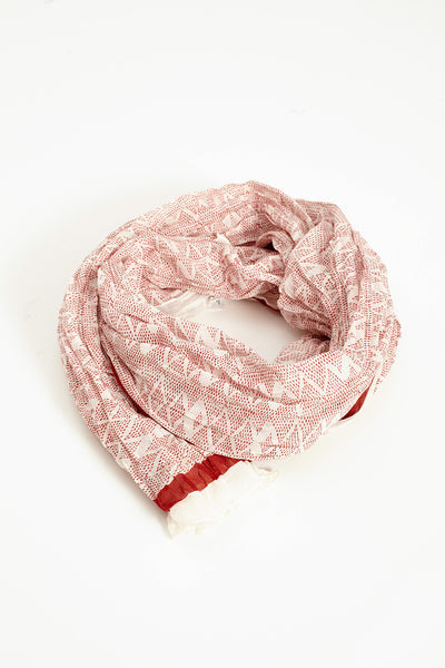 Red Print Scarf