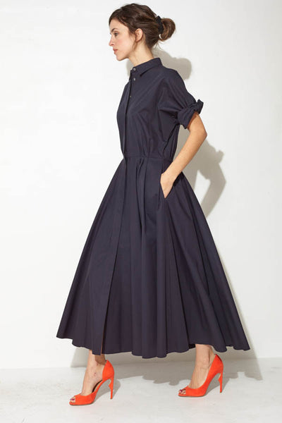 Navy Maxi Shirtdress