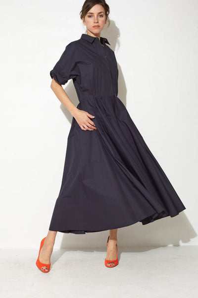 Navy Maxi Shirtdress