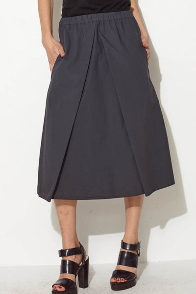 Navy Pleated Skirt