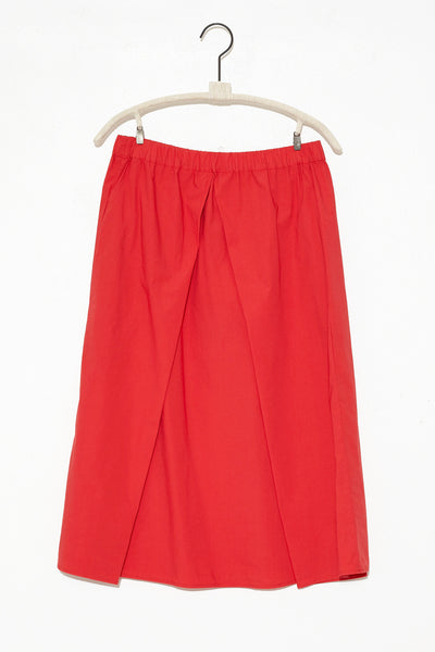 Red Pleated Skirt