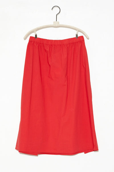 Red Pleated Skirt