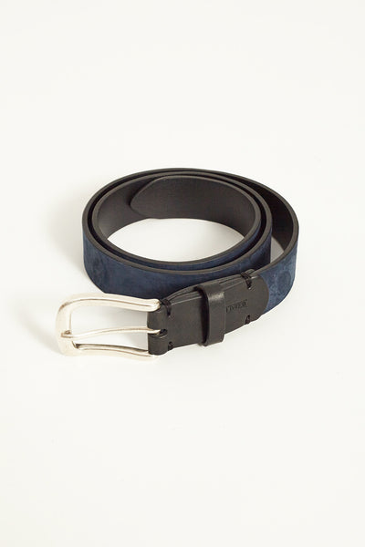 Ocean Blue Suede Belt