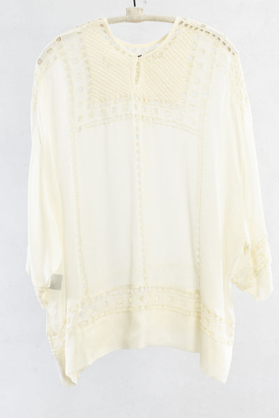 Ecru Embroidered Eli Top