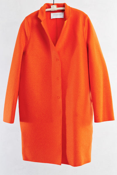Orange Cocoon Coat