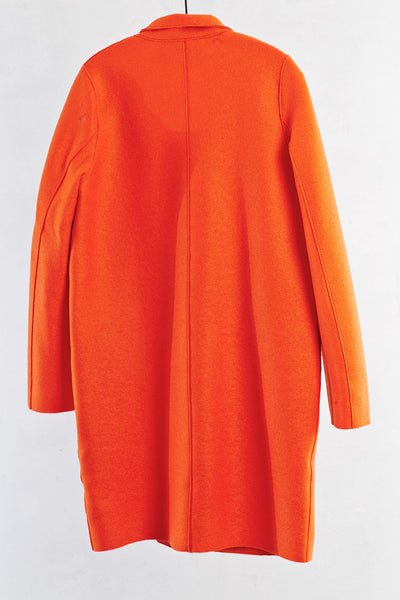 Orange Cocoon Coat