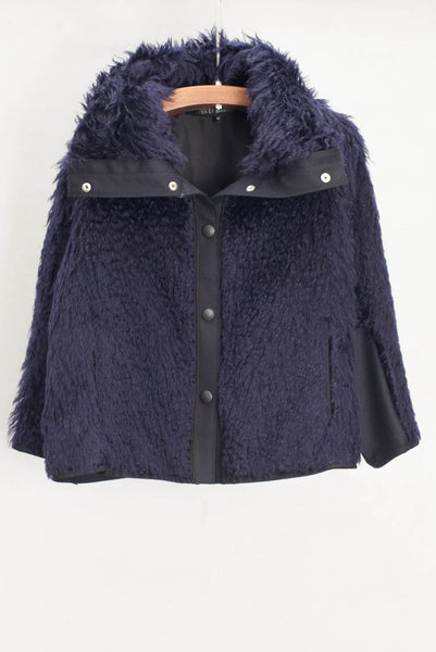 Navy Furry Jacket