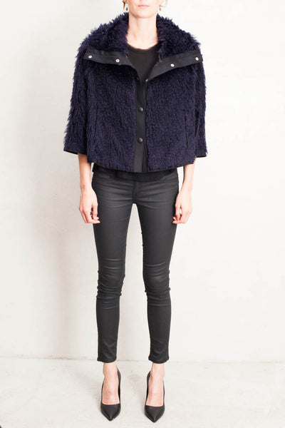 Navy Furry Jacket