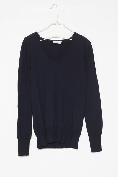 Navy V Neck Pullover