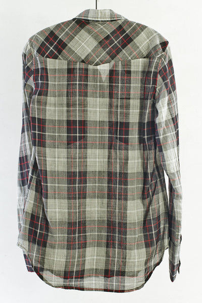 Black and Red Plaid Western Shirt