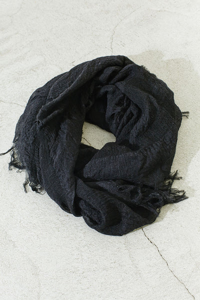 Black Textured Scarf