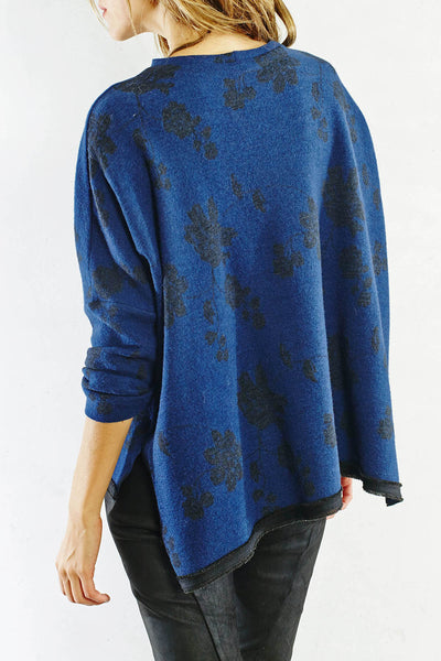 Navy Asymetric Sweater