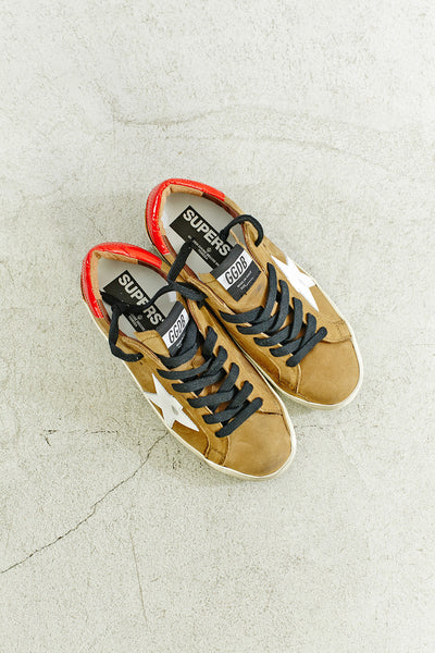 Brown Suede Low Top Superstar Sneaker