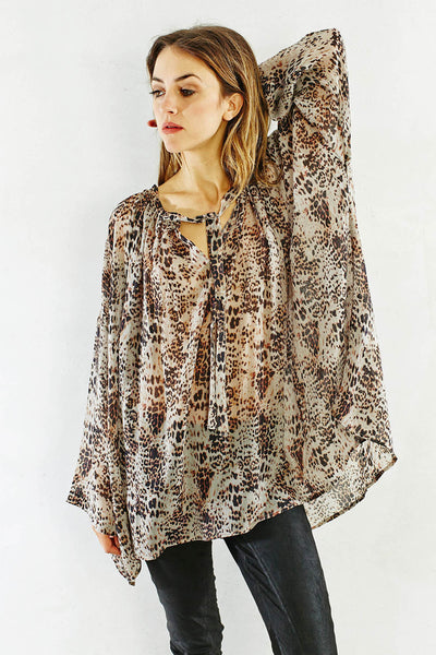 Printed Bardot Blouse