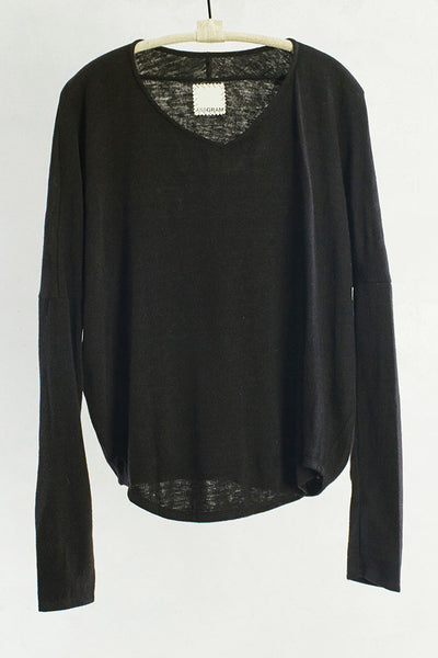 Black Long Sleeve Shell