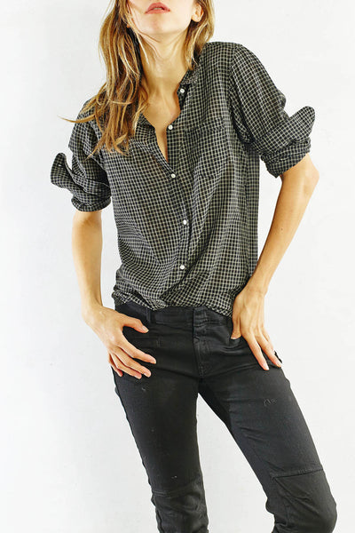 Black Mini Check Shirt