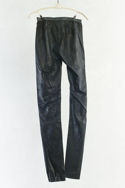 Black Stretch Leather Legging