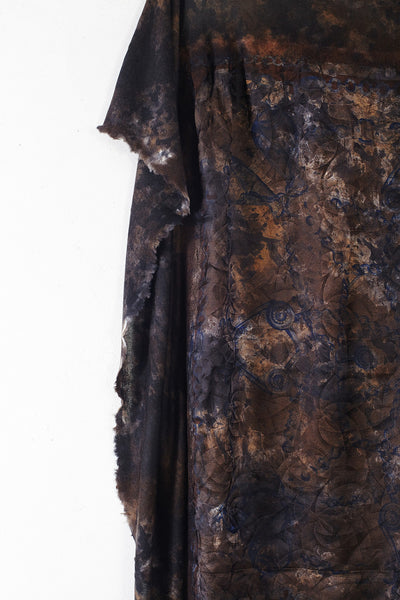 Brown and Purple Vintage Scarf
