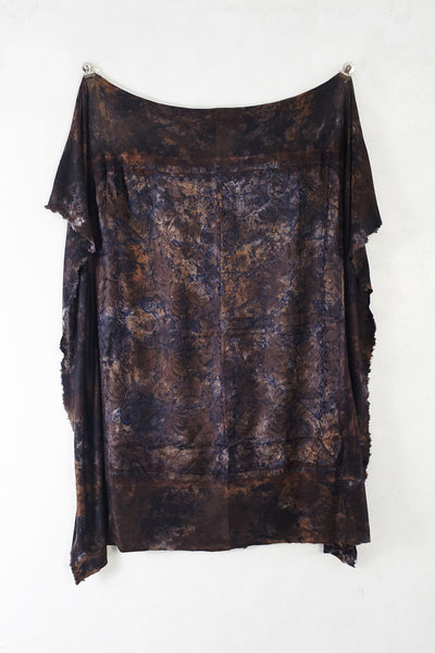 Brown and Purple Vintage Scarf