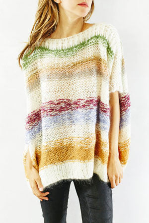 Light Rainbow Poncho