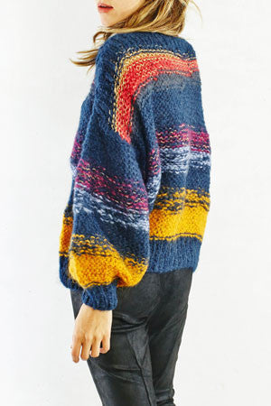 Dark Rainbow Shy Pullover