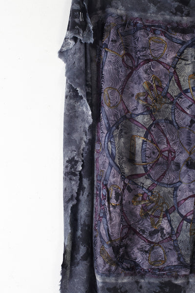 Grey and Violet Vintage Scarf