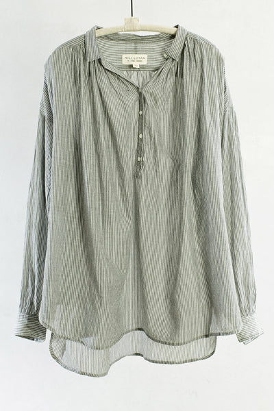 Black and Ivory Pin Stripe Normandy Shirt